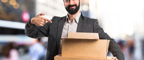 Man holding boxes